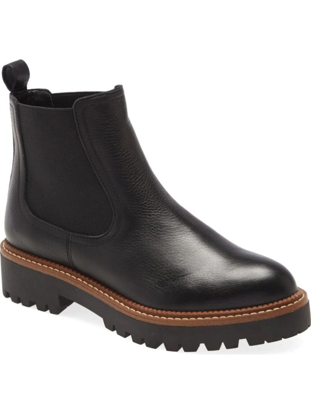 Caslon Black Waterproof Chelsea Lug Boot- Size 8.5